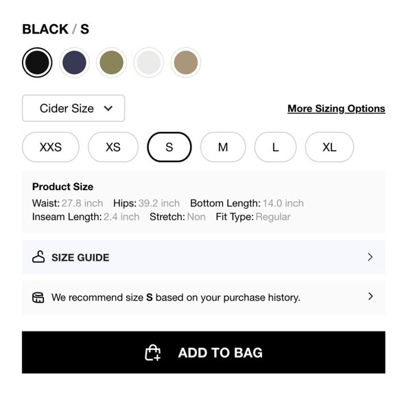 NWT Cider Black Tailored Shorts - Picture 6 of 6